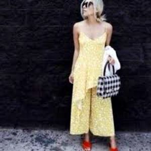 Anthropologie Maeve yellow Jumpsuit. Worn once.